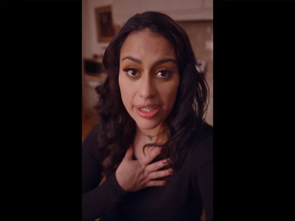 A person recording a selfie video, explaining why the use naloxone.