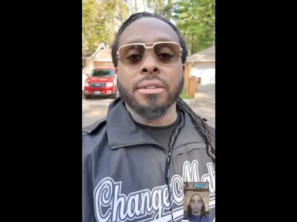 A video call between two friends.