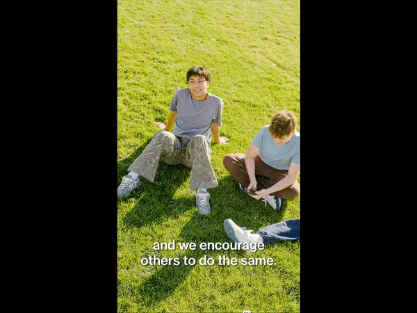 Still from the video Keep your circle safe.